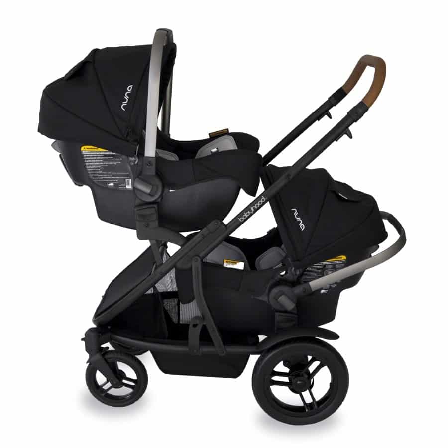 double pram with capsule attachment