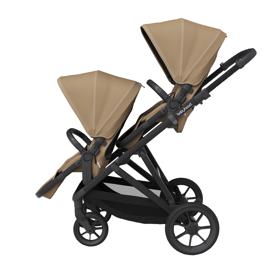 Doppio Plus Stroller Double 2 x Seats Latte babyhood