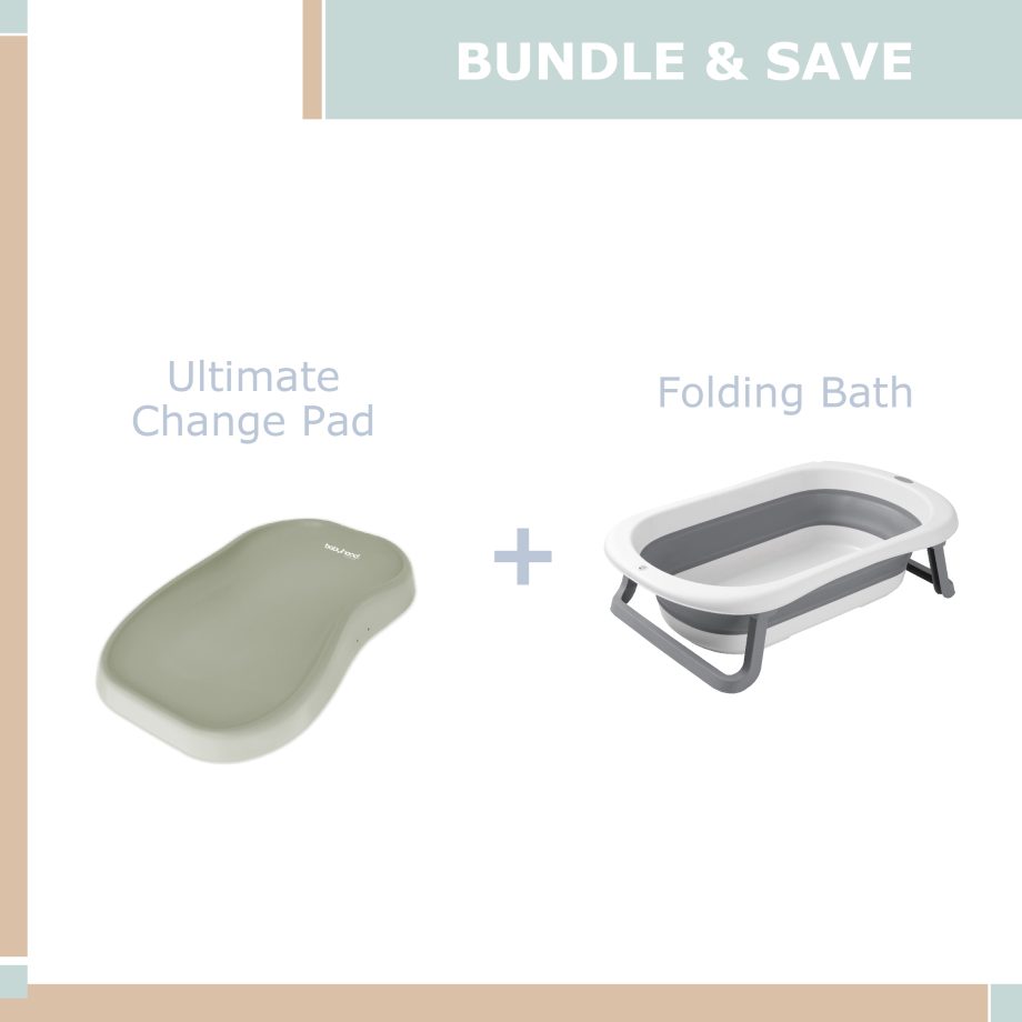 Ultimate Change Pad Olive Bundle & Save - Folding Bath