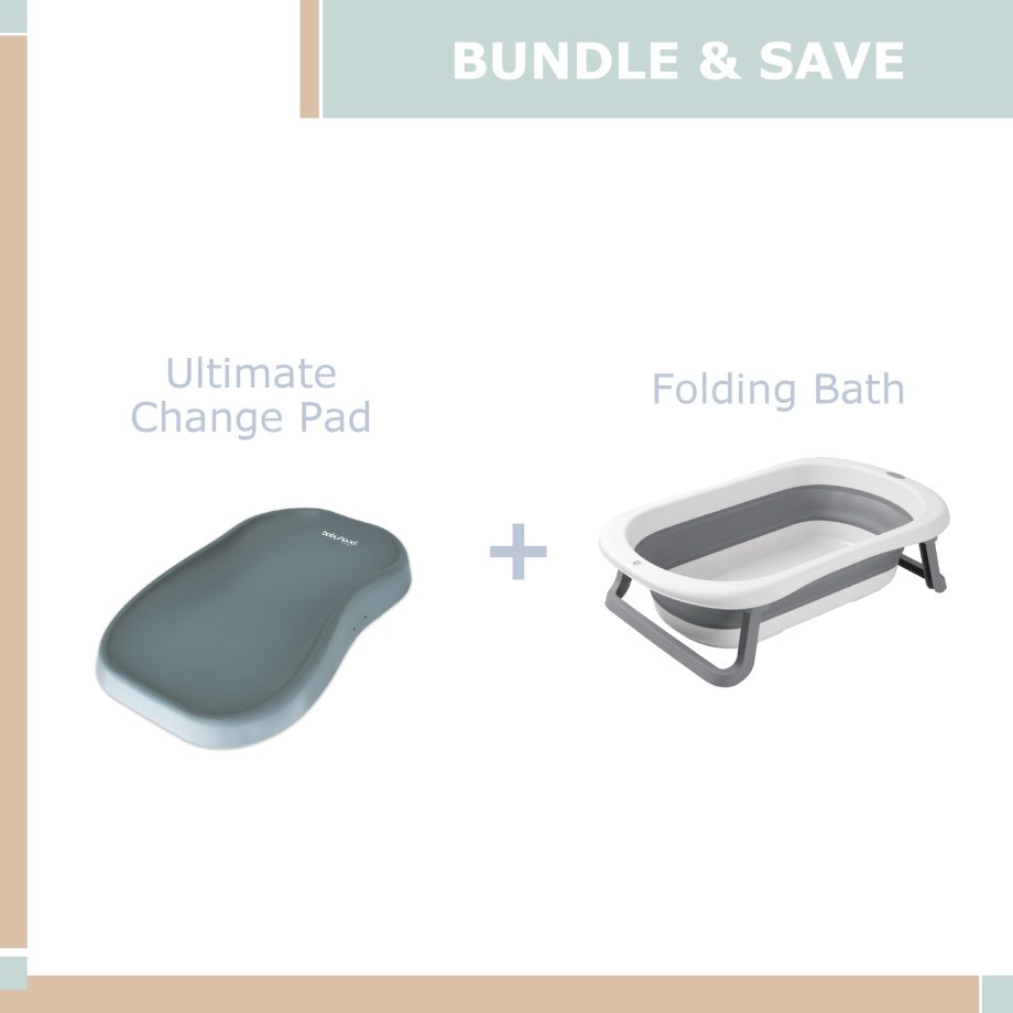 Ultimate Change Pad Grey Bundle & Save - Folding Bath